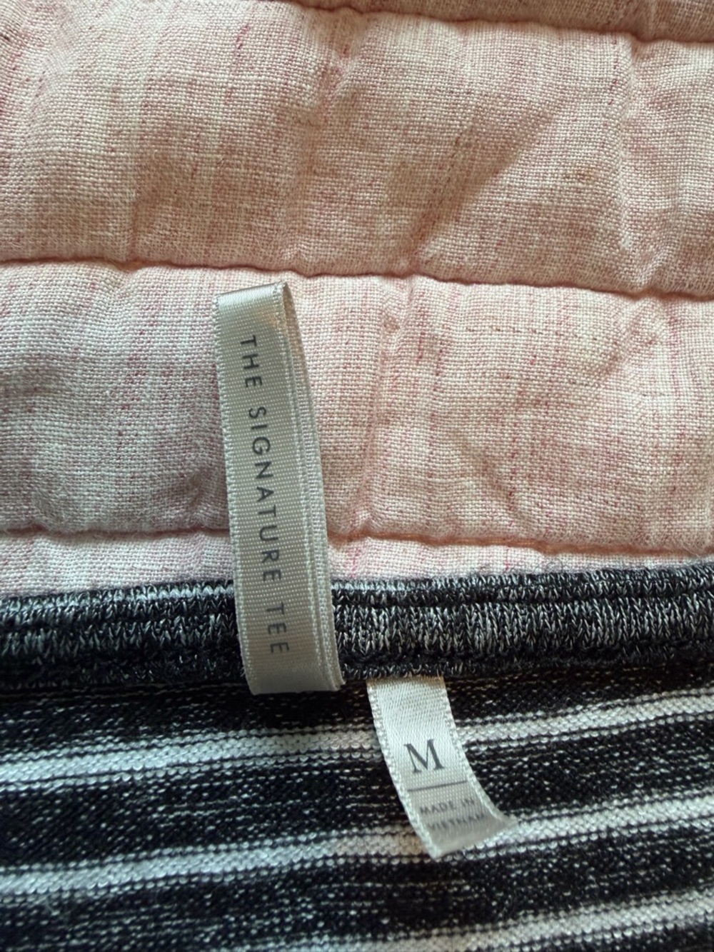 Banana Republic Black & White Striped Signature Tee | Size M - Picture 8 of 9